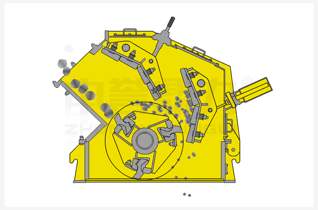 反擊破碎機工作原理圖 反擊破碎機工作原理圖