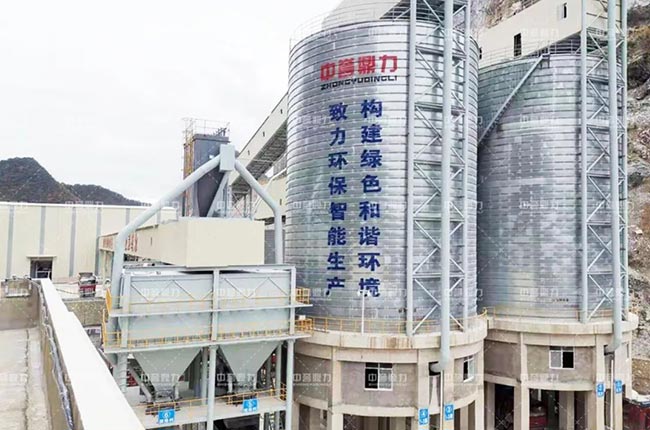 桂林市金山化工500萬噸生產(chǎn)線儲(chǔ)料倉