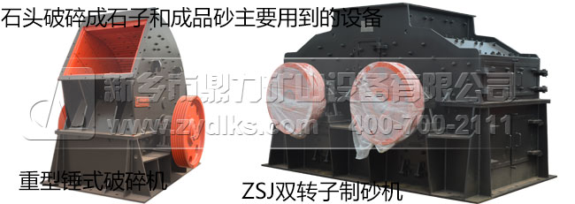 打成品砂和石子需要用到的設備