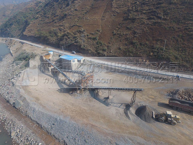 涼山州普格縣時產500噸砂石生產線