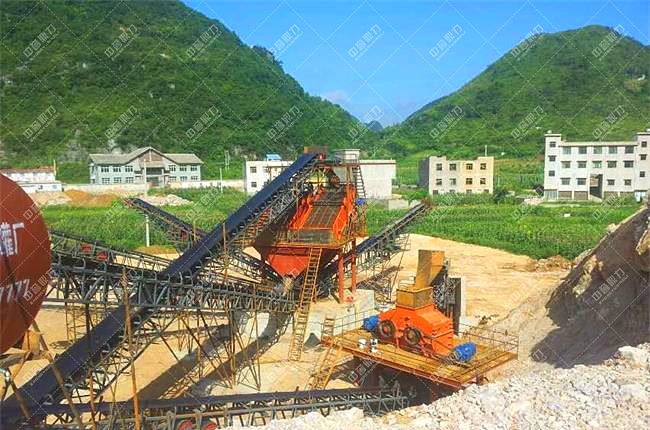 貴州某碎石制砂生產線現場