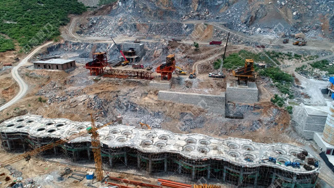 河北涉縣中普建材時產800噸石料生產線