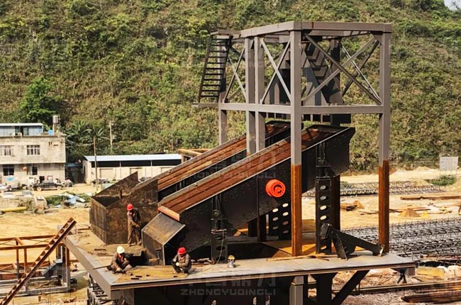 中譽鼎力1815重錘破碎機助力廣西龍文采石廠砂石骨料生產線建設